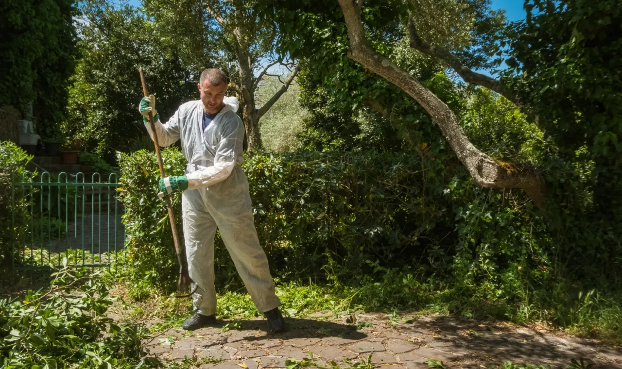 Verkehrssicherung von Gehweg in Lippstadt durch AGiL HMS